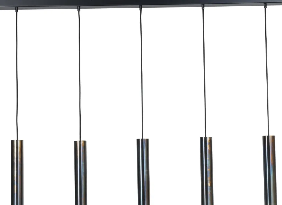 Wohnzimmerlampen|Esszimmer Lampen*Masterlight Hängelampe Metall verstellbar länglich Schwarz Öl-Effekt