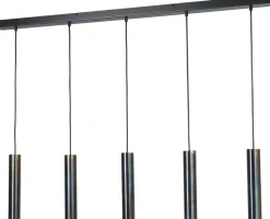 Wohnzimmerlampen|Esszimmer Lampen*Masterlight Hängelampe Metall verstellbar länglich Schwarz Öl-Effekt