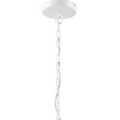 Bürolampen|Rustikale Lampen*Lamkur Hängelampe Metall Weiß Ø 35,5 cm 3-flammig E27 Rustikal