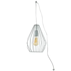 Hängelampen|Esszimmer Lampen*Easylight Hängelampe mit Stecker Kabel 5,5 m lang Grau flexibel