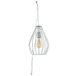 Hängelampen|Esszimmer Lampen*Easylight Hängelampe mit Stecker Kabel 5,5 m lang Grau flexibel