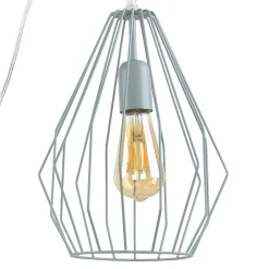 Hängelampen|Esszimmer Lampen*Easylight Hängelampe mit Stecker Kabel 5,5 m lang Grau flexibel