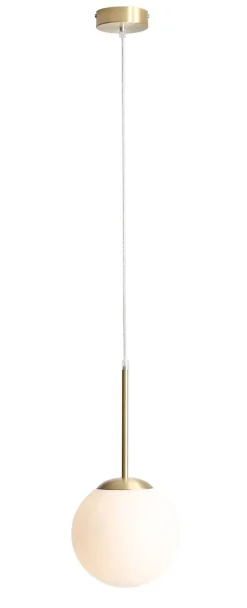 ALDEX Hängelampe Modern E27 in Messing Weiß Glas Kugel Ø20 cm< Bürolampen|Feuchtraumleuchten