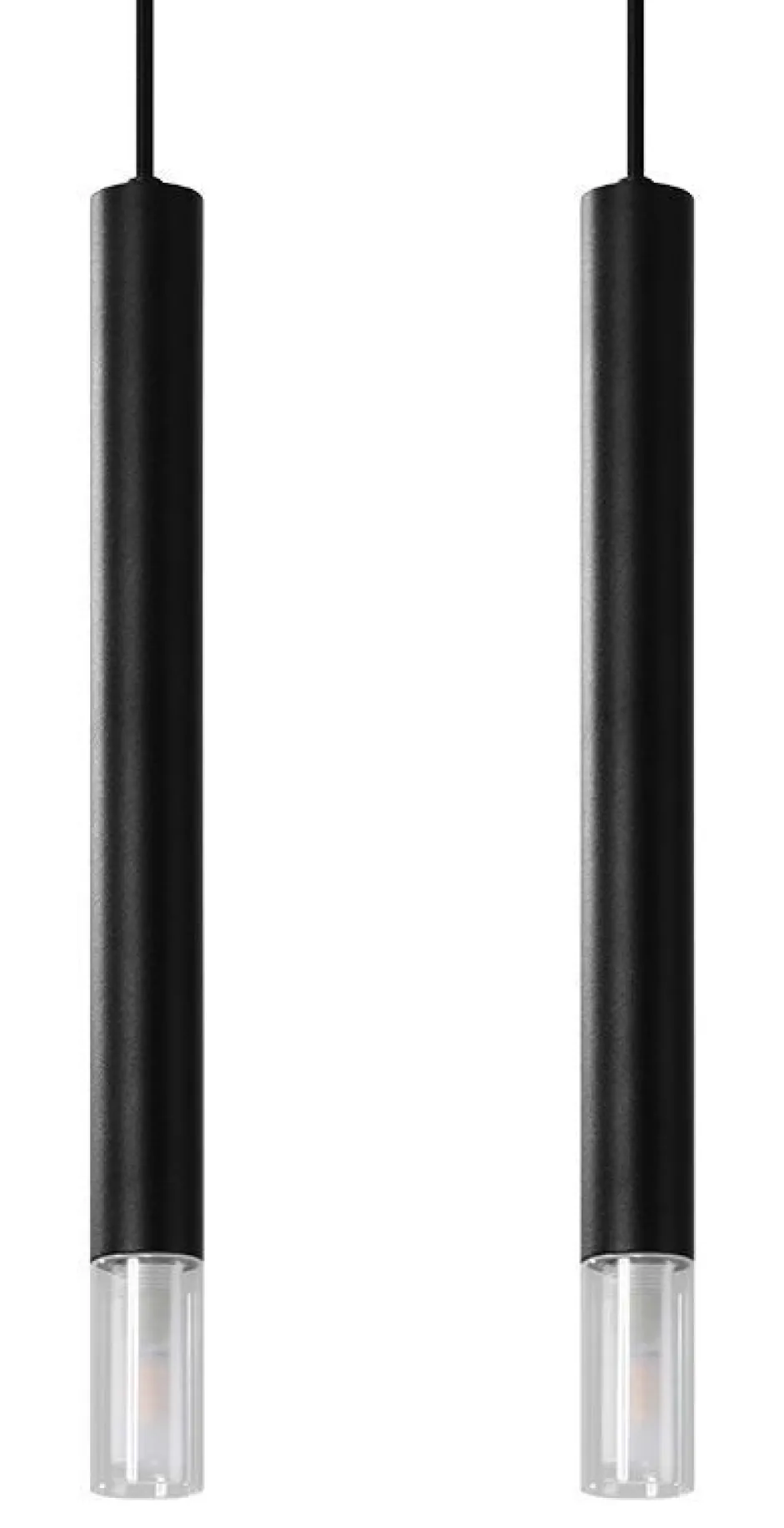 Sollux Hängelampe Modern 2-flammig G9 schmal Schwarz< Moderne Lampen|Wohnzimmerlampen