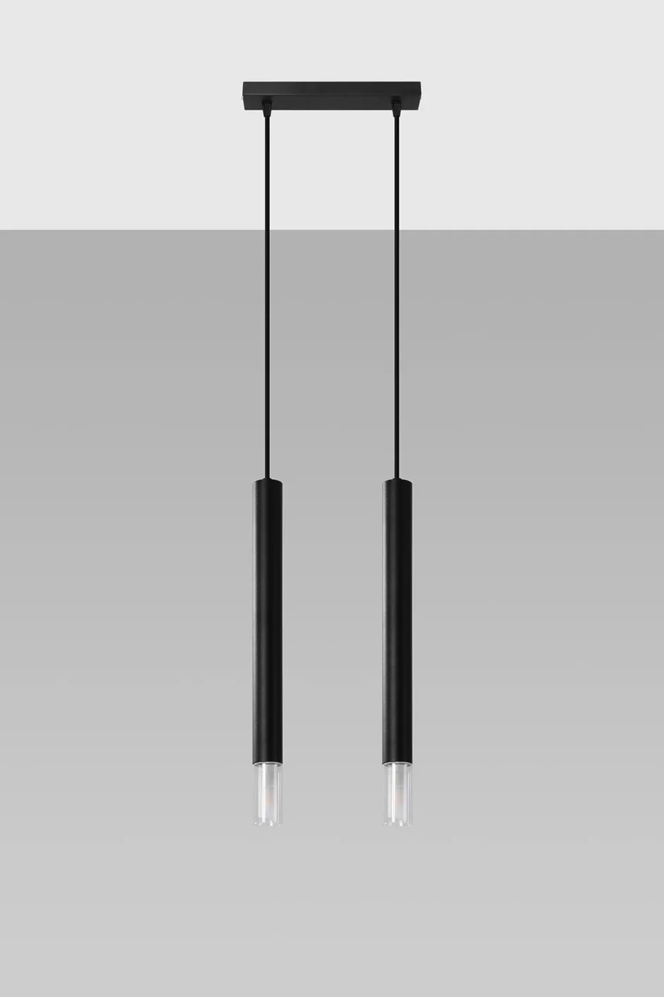 Sollux Hängelampe Modern 2-flammig G9 schmal Schwarz< Moderne Lampen|Wohnzimmerlampen