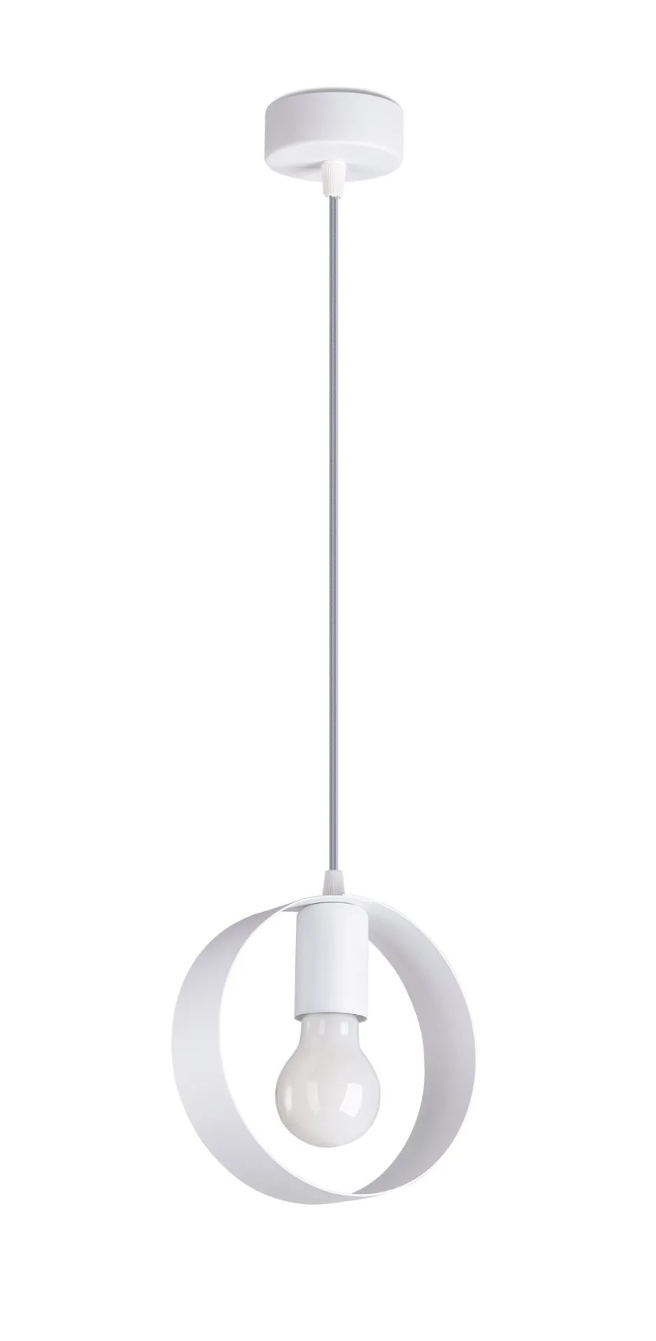 Sollux Hängelampe Modern rund Ø 18 cm Metall Weiß E27 HIAS< Hängelampen|Esszimmer Lampen