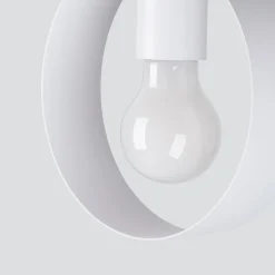 Sollux Hängelampe Modern rund Ø 18 cm Metall Weiß E27 HIAS< Hängelampen|Esszimmer Lampen