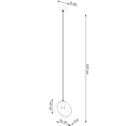 Sollux Hängelampe Modern rund Ø 18 cm Metall Weiß E27 HIAS< Hängelampen|Esszimmer Lampen