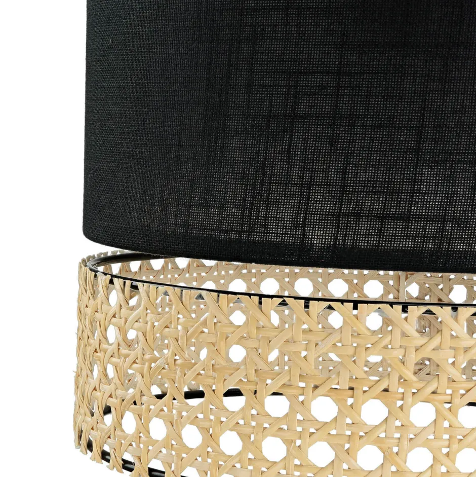 Hängelampen|Esszimmer Lampen*TK Lighting Hängelampe Modern Schwarz Braun E27 Stoffschirm