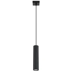 Hängelampen|Wohnzimmerlampen*Sollux Hängelampe Modern Schwarz schmal B: 8 cm H: max. 118 cm GU10