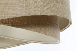 BPS Koncept Hängelampe Natur E27 rund Ø 60 cm Stoff Modern verstellbar< Bürolampen|Schlafzimmer Lampen