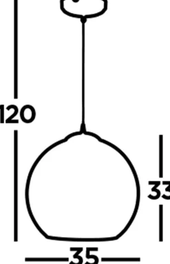 Wohnzimmerlampen|Glaslampen*Searchlight Hängelampe Rauchglas D: 35 cm Glas Metall Kugelschirm