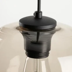 TK Lighting Hängelampe Rauchglas H: max. 110 cm Ø 45 cm 3-flammig E27< Hängelampen|Bürolampen