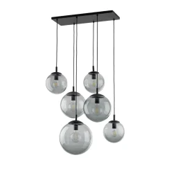 Hängelampen|Esszimmer Lampen*TK Lighting Hängelampe Rauchglas L: 77 cm H: max. 140 cm 6x E27