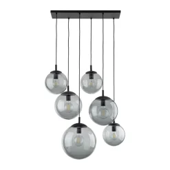 Hängelampen|Esszimmer Lampen*TK Lighting Hängelampe Rauchglas L: 77 cm H: max. 140 cm 6x E27