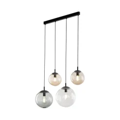 Hängelampen|Esszimmer Lampen*TK Lighting Hängelampe Rauchglas L: 87 cm H: max. 175 cm E27 4-flammig
