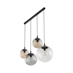 Hängelampen|Esszimmer Lampen*TK Lighting Hängelampe Rauchglas L: 87 cm H: max. 175 cm E27 4-flammig
