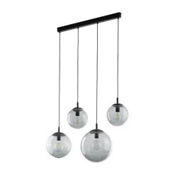 Hängelampen|Esszimmer Lampen*TK Lighting Hängelampe Rauchglas Metall L: 87 cm H: 140 cm 4x E27
