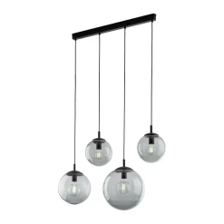 Hängelampen|Esszimmer Lampen*TK Lighting Hängelampe Rauchglas Metall L: 87 cm H: 140 cm 4x E27