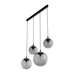 Hängelampen|Esszimmer Lampen*TK Lighting Hängelampe Rauchglas Metall L: 87 cm H: 140 cm 4x E27