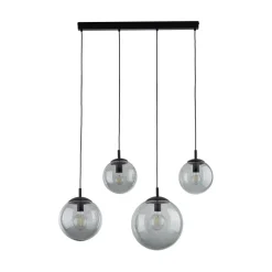 Hängelampen|Esszimmer Lampen*TK Lighting Hängelampe Rauchglas Metall L: 87 cm H: 140 cm 4x E27
