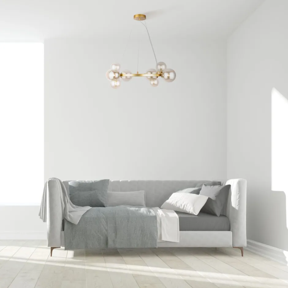 Maytoni Hängelampe Rauchglas Metall G9 67 cm breit Kugel Schirm< Hängelampen|Bürolampen