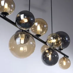 Paul Neuhaus Hängelampe Rauchgrau Bernstein G9 3000 lm Glas 10-flmg< Hängelampen|Bürolampen