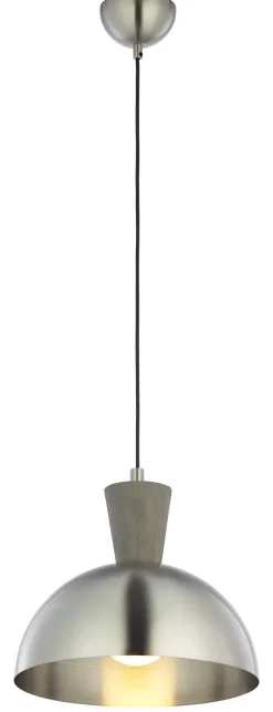 Hängelampen|Esszimmer Lampen*Jupiter Hängelampe Retro in Nickel dekorativ E27 Ø 31 cm