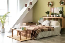 Hängelampen|Bürolampen*Belis Hängelampe Rostbraun Metall Holz 3-flmg E27 Ø36 cm rund