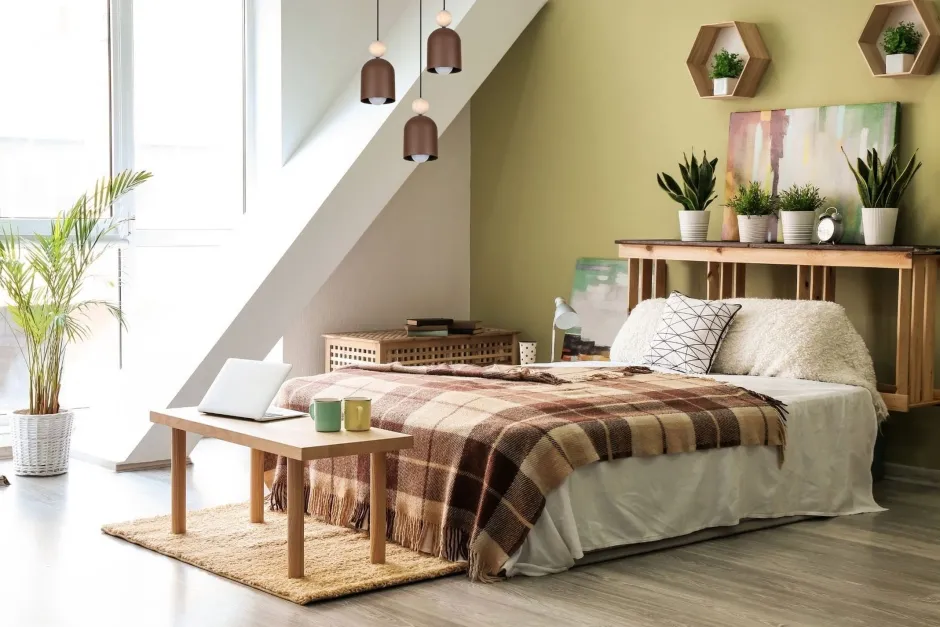 Hängelampen|Bürolampen*Belis Hängelampe Rostbraun Metall Holz 3-flmg E27 Ø36 cm rund