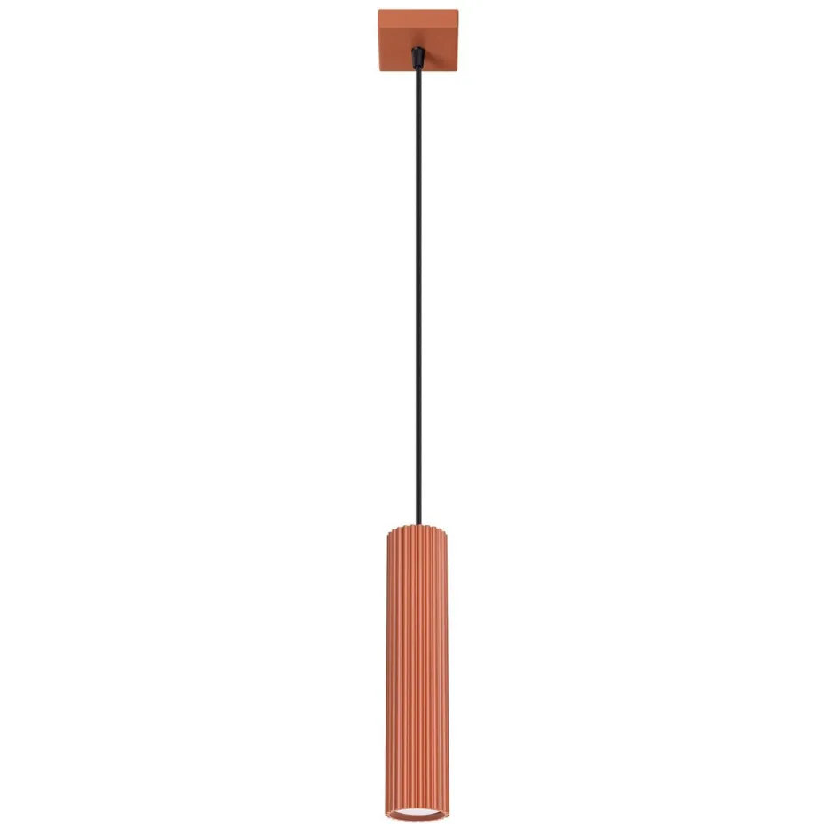 Sollux Hängelampe Rot schmal Ø 8 cm H: max. 118 cm GU10< Wohnzimmerlampen|Metall Lampen