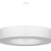 Hängelampen|Esszimmer Lampen*Sollux Hängelampe rund Ø 90 cm blendarm Weiß Stoff Schirm