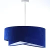 Hängelampen|Bürolampen*BPS Koncept Hängelampe rund Ø 50 cm E27 Weiß Kobaltblau rund