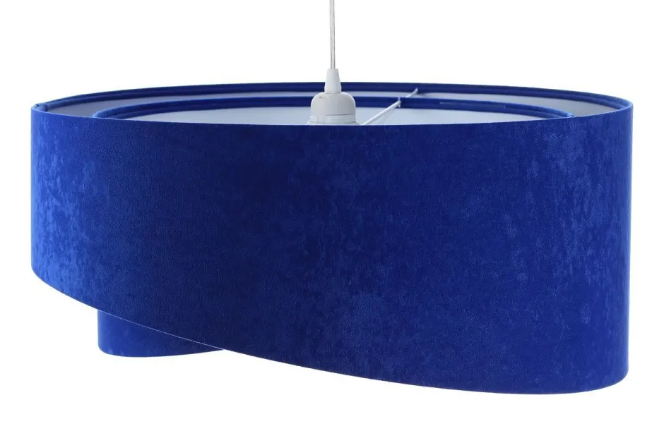 Hängelampen|Bürolampen*BPS Koncept Hängelampe rund Ø 50 cm E27 Weiß Kobaltblau rund