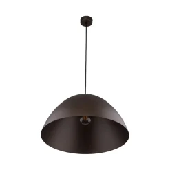 TK Lighting Hängelampe rund Ø 50 cm H: max. 1,7 m Braun Metall E27< Schlafzimmer Lampen|Küchenlampen