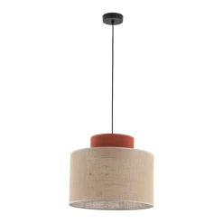 Wohnzimmerlampen|Stofflampen*TK Lighting Hängelampe rund Ø 20 cm H: max. 170 cm E27 Jute Stoff