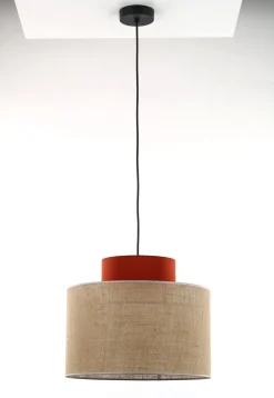 Wohnzimmerlampen|Stofflampen*TK Lighting Hängelampe rund Ø 20 cm H: max. 170 cm E27 Jute Stoff