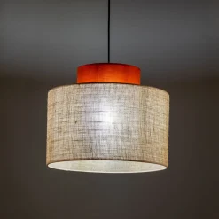 Wohnzimmerlampen|Stofflampen*TK Lighting Hängelampe rund Ø 20 cm H: max. 170 cm E27 Jute Stoff