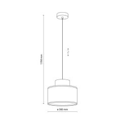Wohnzimmerlampen|Stofflampen*TK Lighting Hängelampe rund Ø 20 cm H: max. 170 cm E27 Jute Stoff