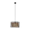 TK Lighting Hängelampe rund Ø 40 cm H: max. 165 cm Schwarz Braun< Hängelampen|Bürolampen