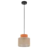 Hängelampen|Bürolampen*TK Lighting Hängelampe rund Ø 20 cm H: max. 160 cm Retro Jute Stoff E27
