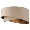 Hängelampen|Esszimmer Lampen*Easylight Hängelampe rund Beige Gold Ø50cm Esstisch Stoff