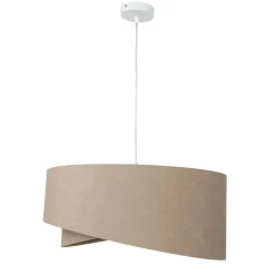 Hängelampen|Esszimmer Lampen*Easylight Hängelampe rund Beige Gold Ø50cm Esstisch Stoff