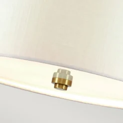 Elstead Hängelampe rund Ø46cm Stoffschirm Creme Messing antik< Moderne Lampen|Stofflampen