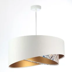 BPS Koncept Hängelampe rund D: 50 cm E27 Stoff Velours Optik KARIM< Hängelampen|Bürolampen