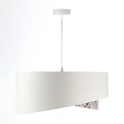 BPS Koncept Hängelampe rund D: 50 cm E27 Stoff Velours Optik KARIM< Hängelampen|Bürolampen