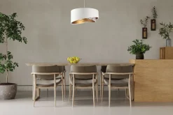 BPS Koncept Hängelampe rund D: 50 cm E27 Stoff Velours Optik KARIM< Hängelampen|Bürolampen