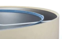 BPS Koncept Hängelampe rund D: 50 cm Stoff Creme Blau Silber E27 Modern< Bürolampen|Schlafzimmer Lampen