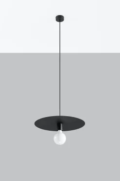 Sollux Hängelampe rund Schwarz Metall Ø 40 cm Modern E27< Wohnzimmerlampen|Moderne Lampen