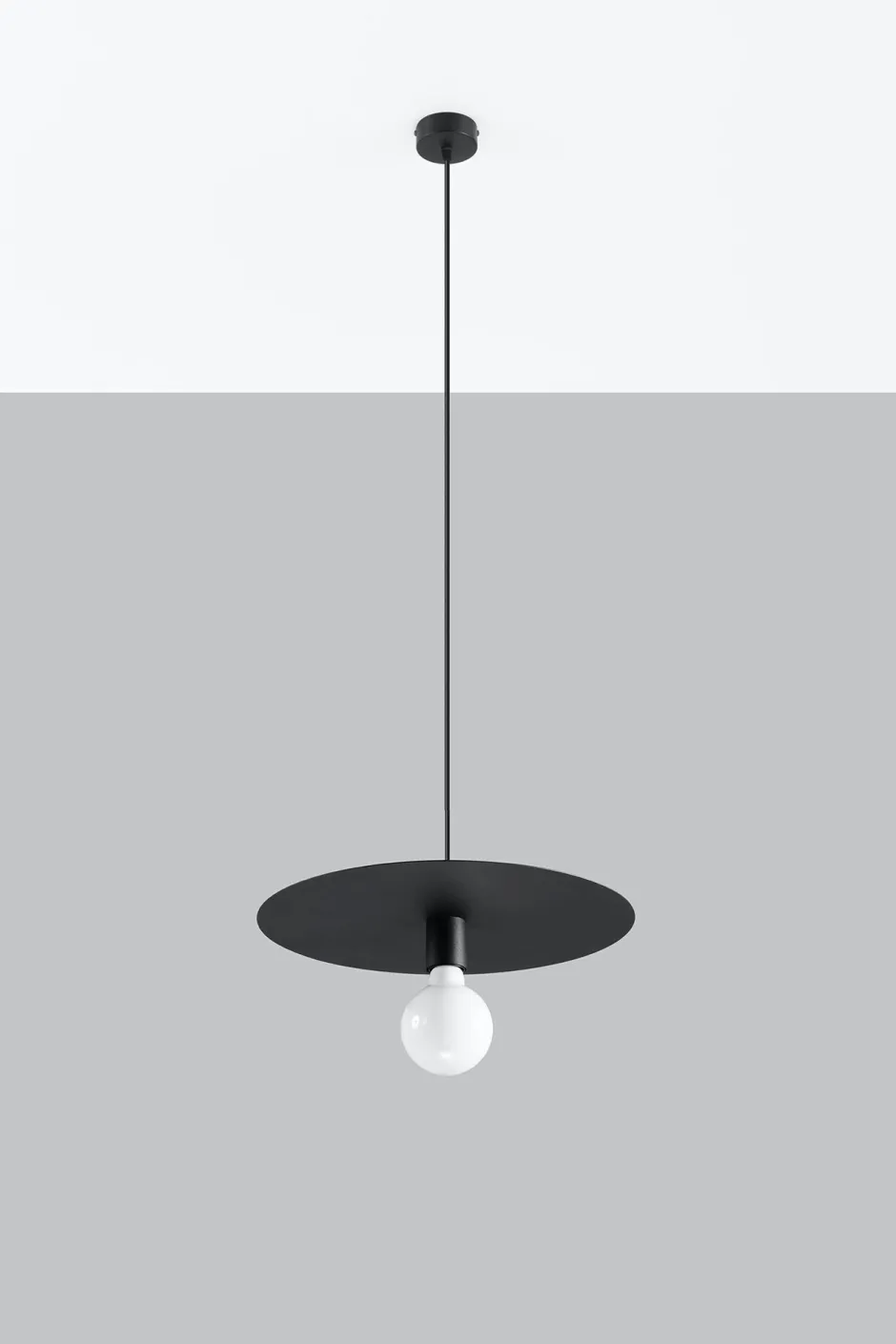 Sollux Hängelampe rund Schwarz Metall Ø 40 cm Modern E27< Wohnzimmerlampen|Moderne Lampen